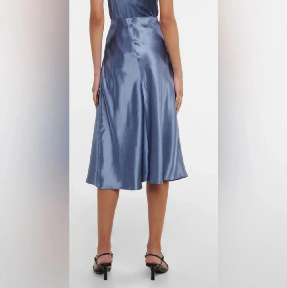MAX MARA Leisure Coimbra Draped High Waisted Satin Midi Skirt(L)12 - Picture 6 of 11